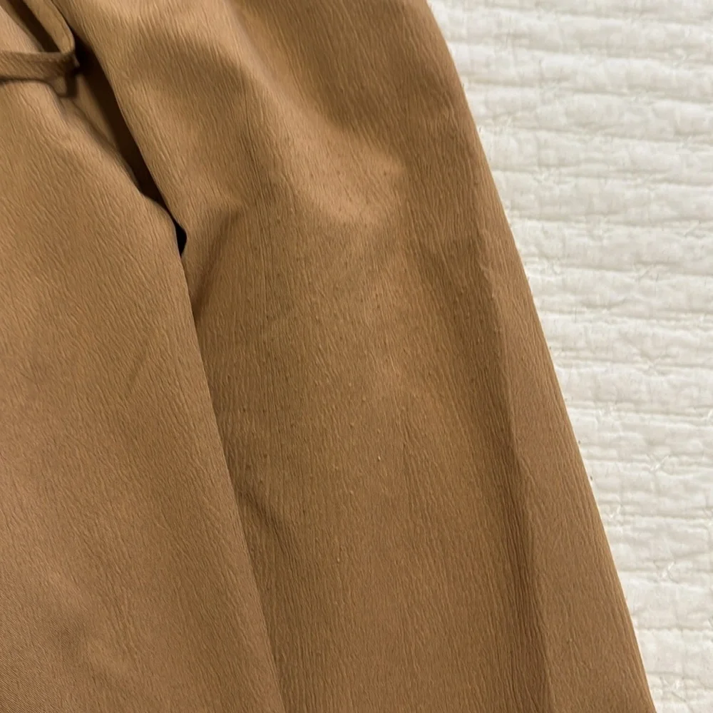 TAN A-Line Midi Skirt for Casual Wear